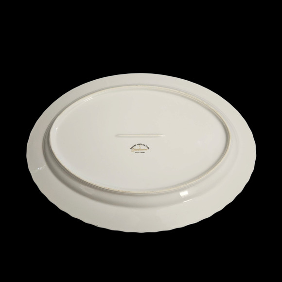 Gold Standard Japan Porcelain Oval Platter Pink Floral 14x10.5" Vintage China - Picture 2 of 3